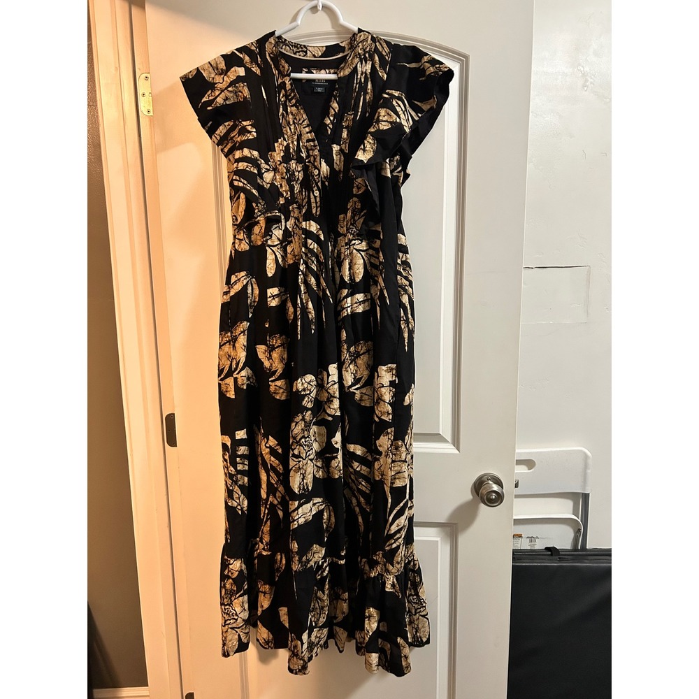 Anthropologie Maeve The Cassandra Maxi Dress Women Floral Print Ruffle X-Small
